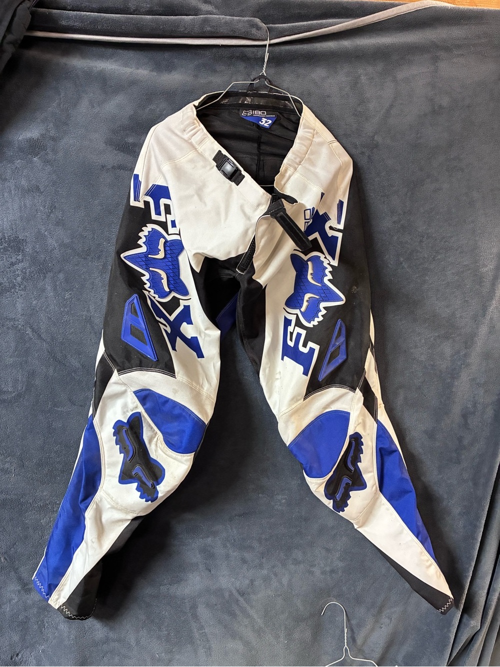Fox Blue Black White Motocross Pants